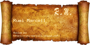 Rumi Marcell névjegykártya